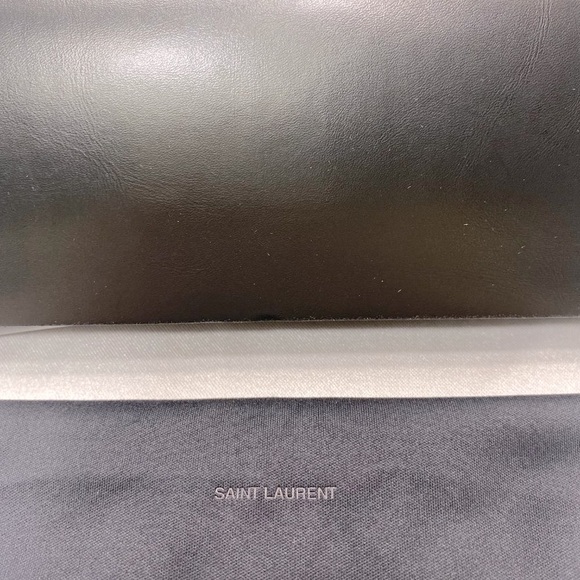 Saint Laurent YSL Sunglasses Case Set,Large Black Leather Hard Case ,Cloth, Wide - Picture 2 of 9